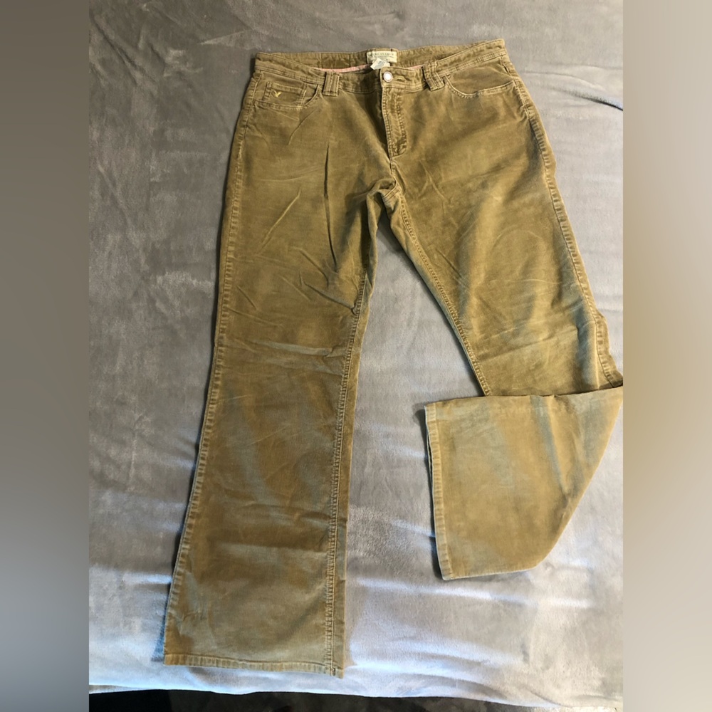Vintage American Eagle tan/khaki corduroy pants. Sz 18 long.